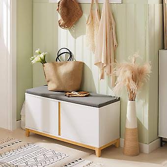 Modern Storage Bench (Grey Top)