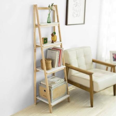 Wooden Ladder Bookshelf