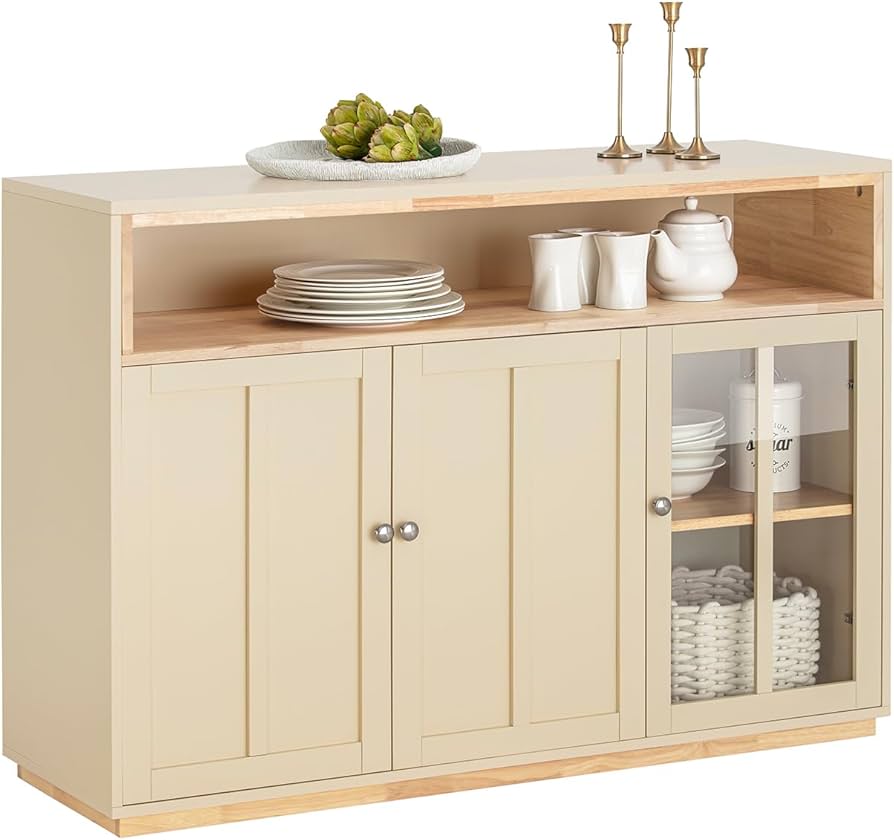 Modern Beige Sideboard Cabinet