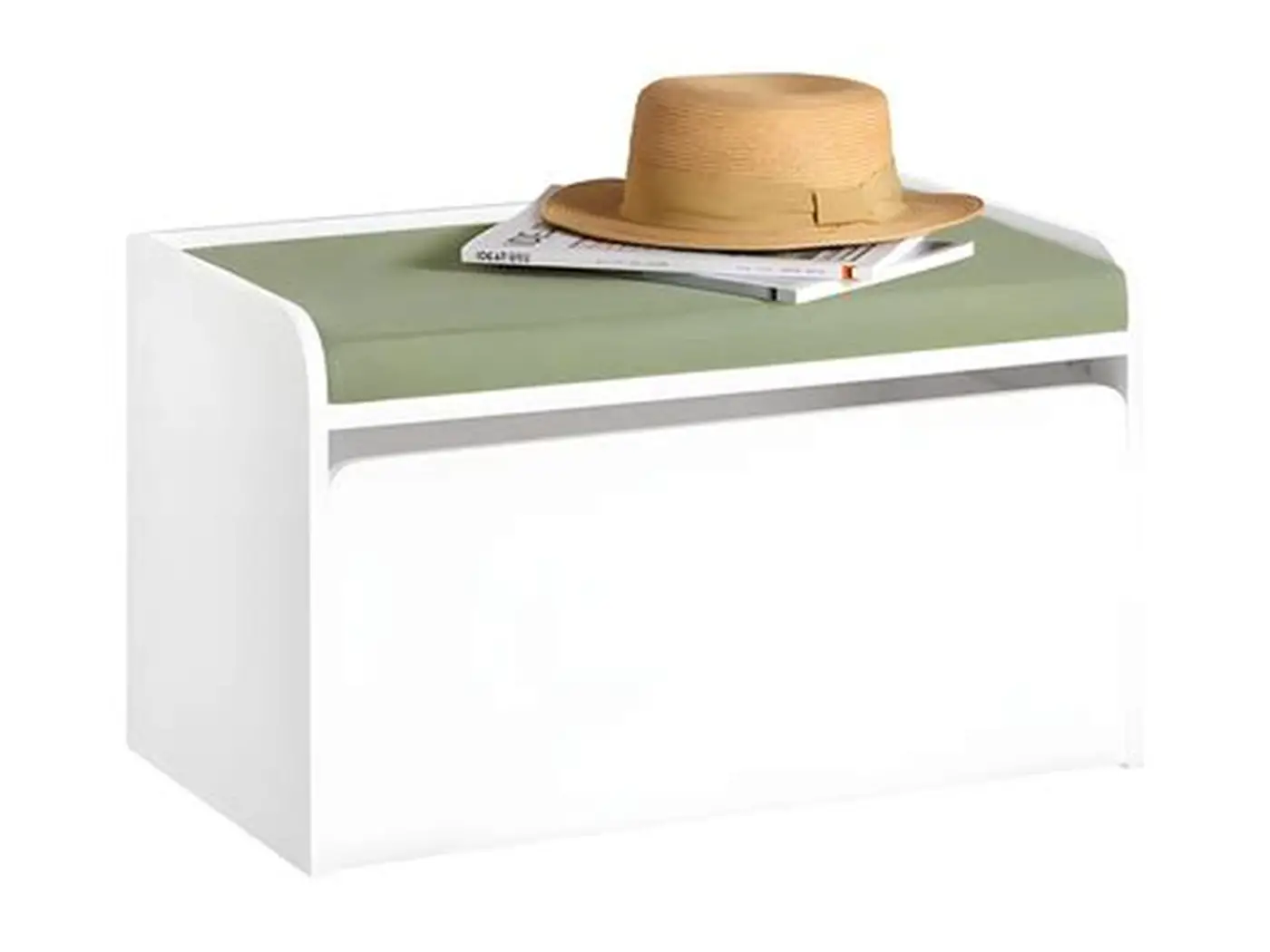 Modern White Storage Bench