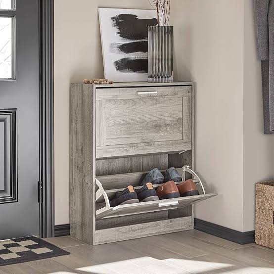 Tall Modern Shoe Storage Cabinet