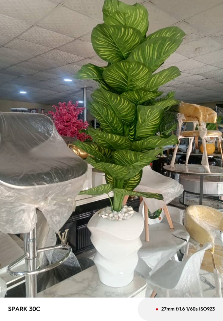 Artificial Decorative Plant in White Vase
