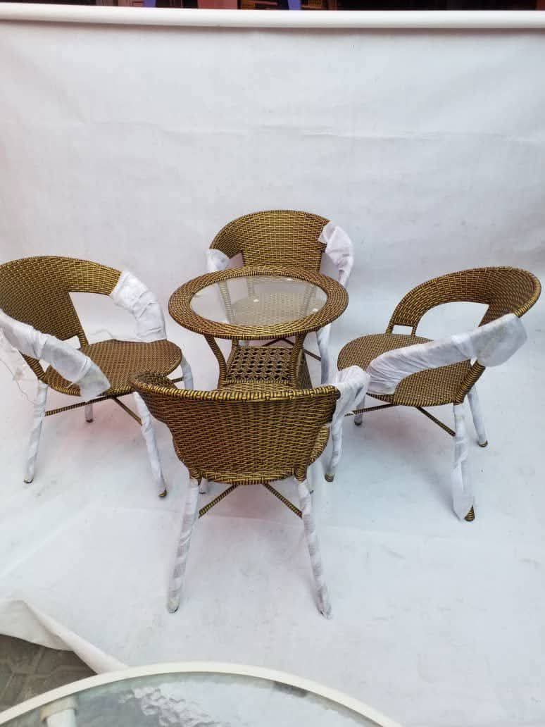 Rattan Patio Table and Chair Set