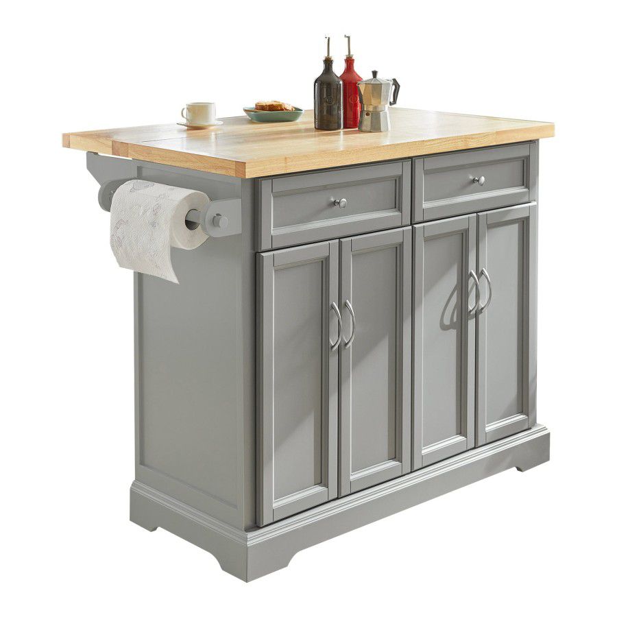 Gray Kitchen Island Cart