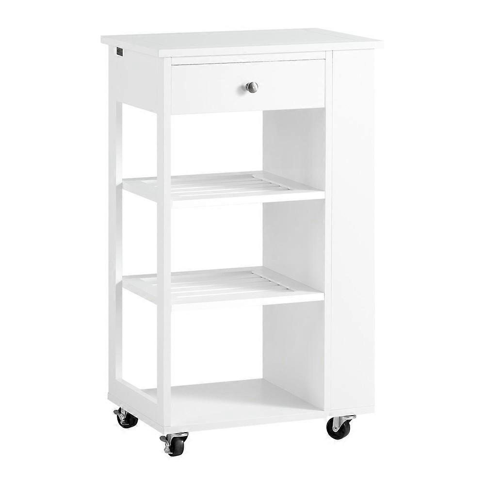 White Rolling Kitchen Cart