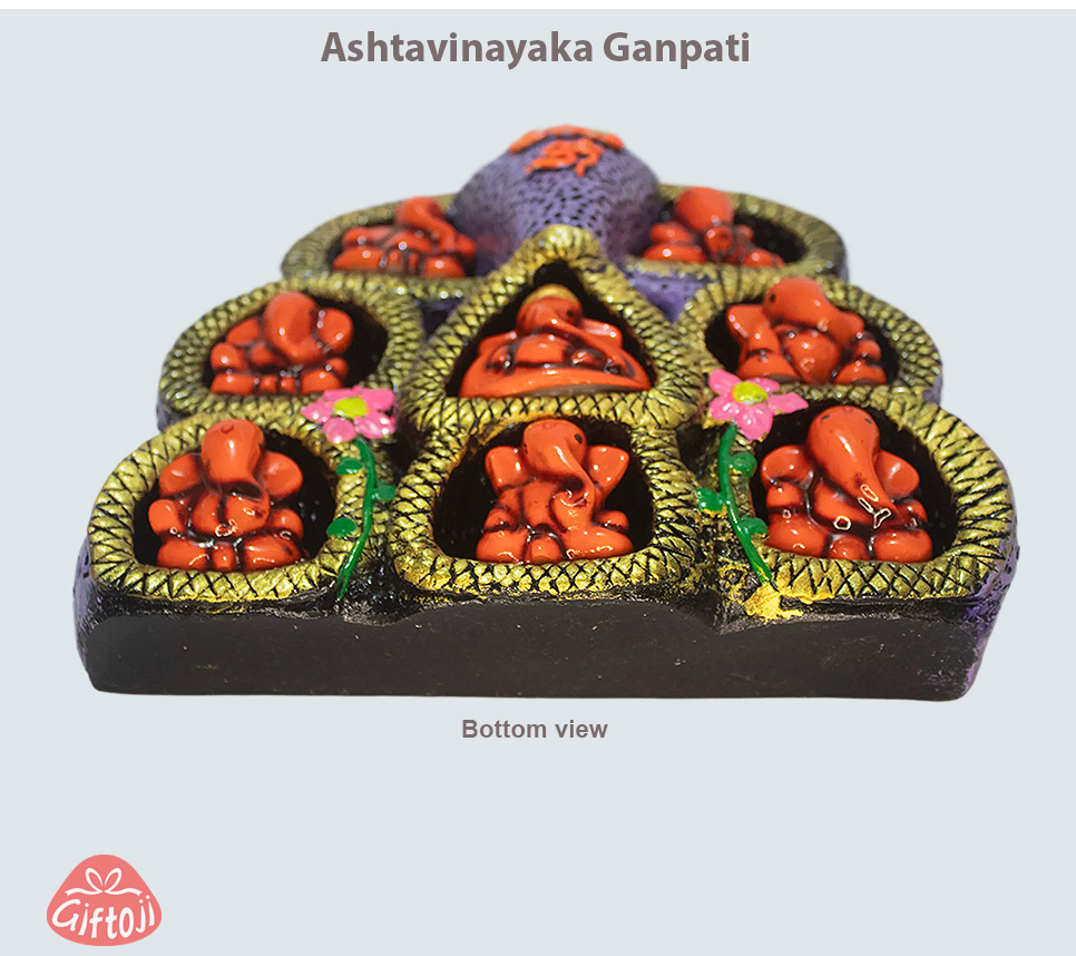 Ashtavinayak Ganpati Murti - For Home Temple, Wall Hanging & Gifting