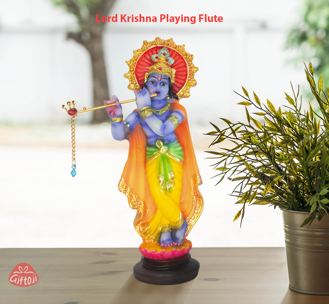 Lord Krishna Playing Flute Murti –Home Temple, Décor & Spiritual Gifting
