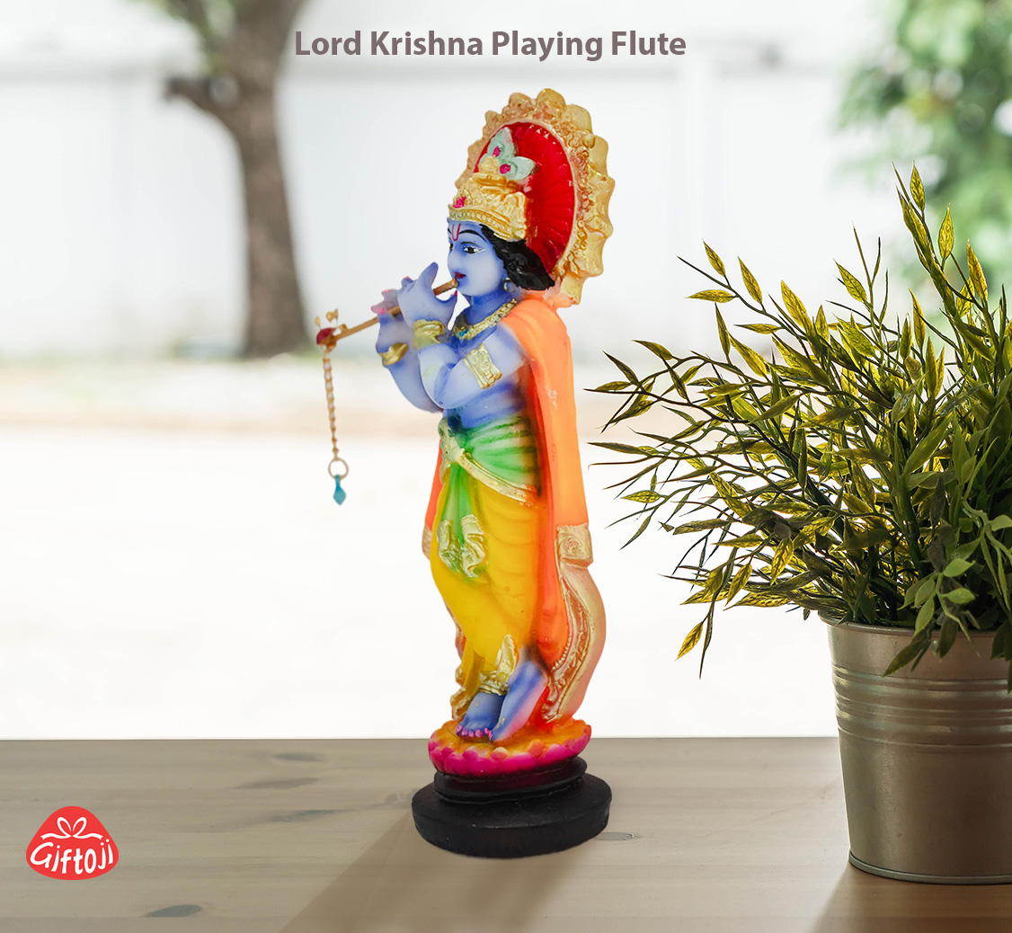Lord Krishna Playing Flute Murti –Home Temple, Décor & Spiritual Gifting