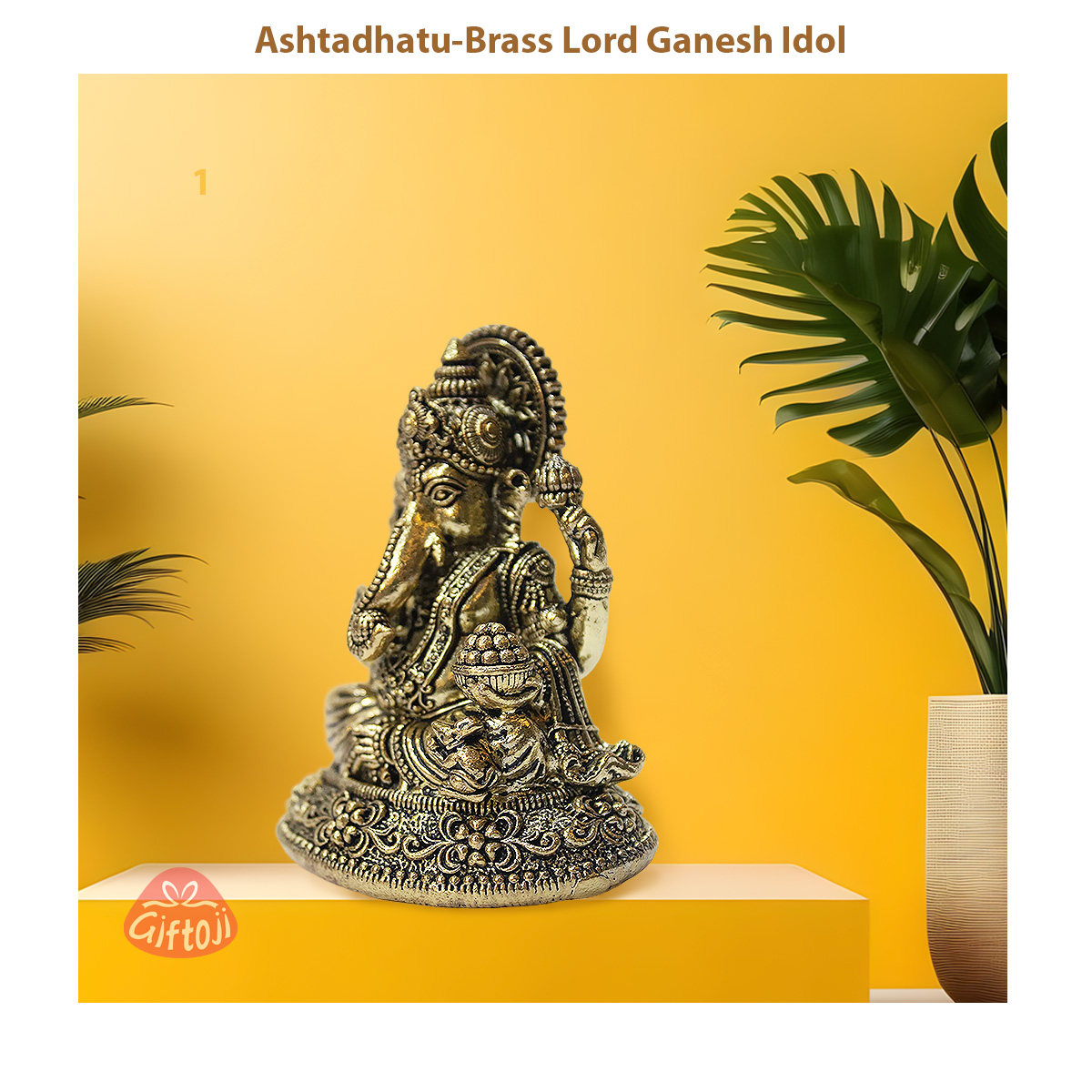 Ashtadhatu Brass Lord Ganesh Idol – Available in 3 Sizes