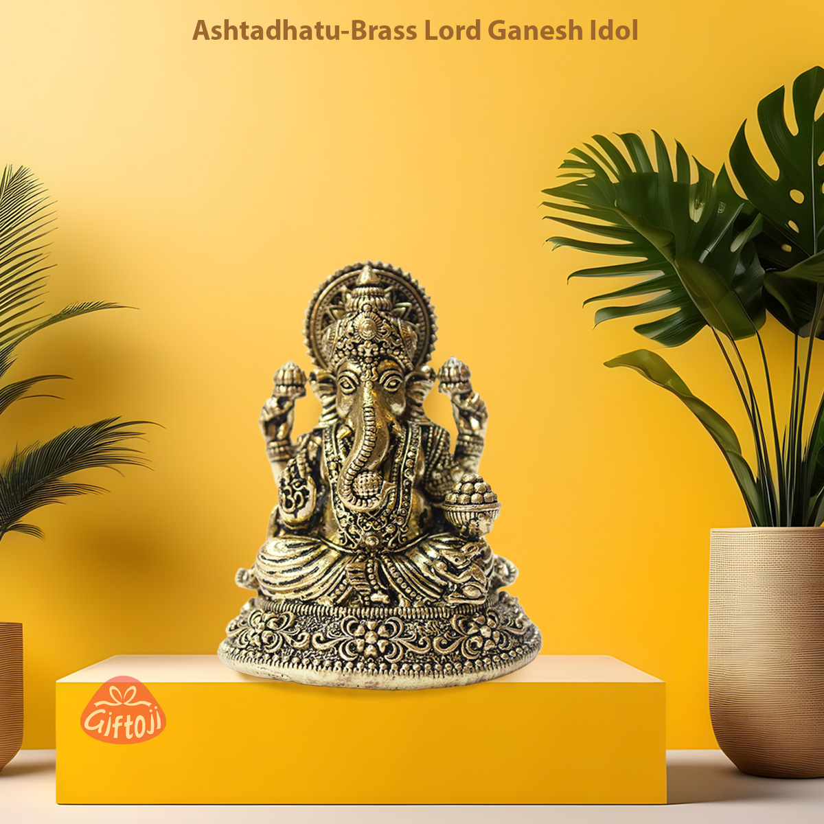 Ashtadhatu Brass Lord Ganesh Idol – Available in 3 Sizes