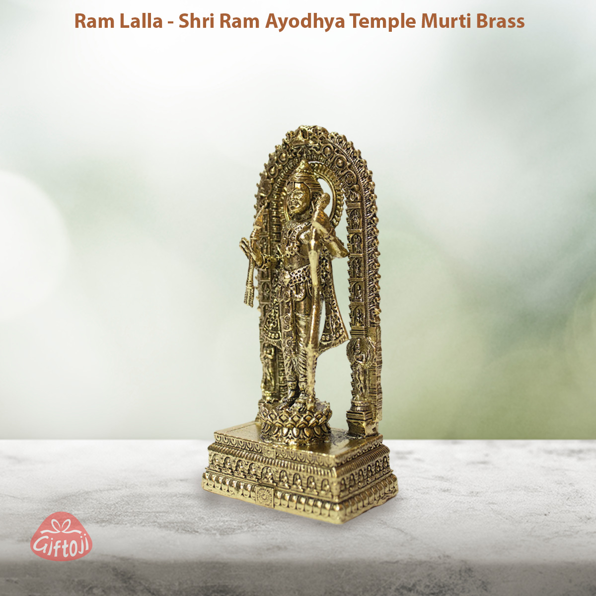 Ashtadhatu Brass Ram Lalla Idol – Shri Ram Ayodhya Janmabhoomi Temple Murti (2 Sizes)