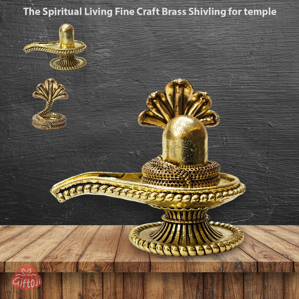 Ashtadhatu Brass Shivling Idol – Handcrafted Temple Lingam in 3 Sizes