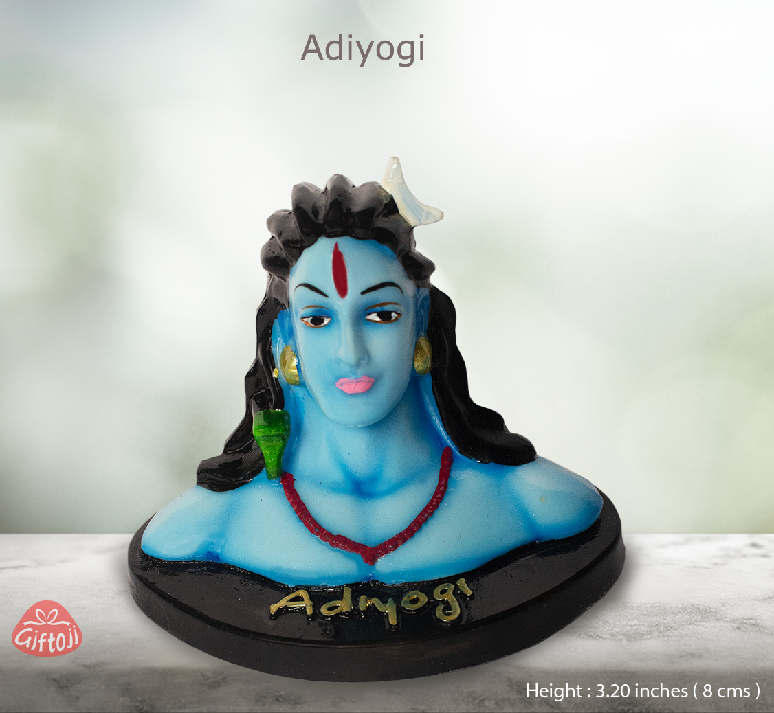 Adiyogi Miniature Idol – 3.2 Inch Resin Statue of Lord Shiva