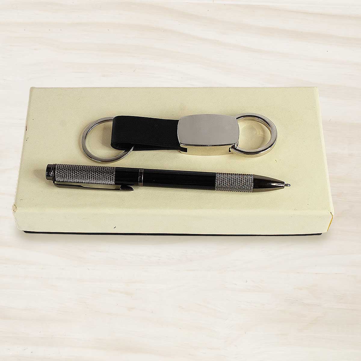 G 189 - Elegant Metal Pen & Keychain Gift Set