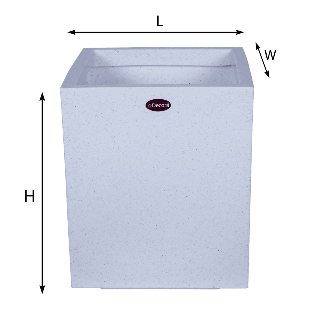 Decora Plain Cube Tropic Pot