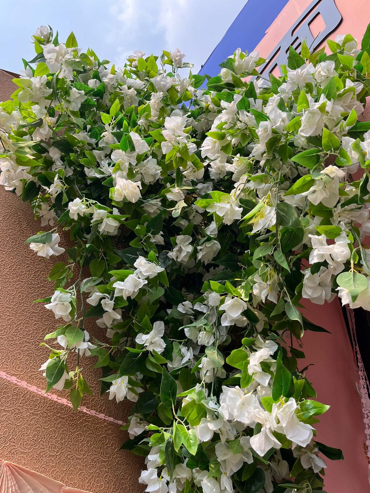 Artificial White Bougainvillea Vine - Rental 