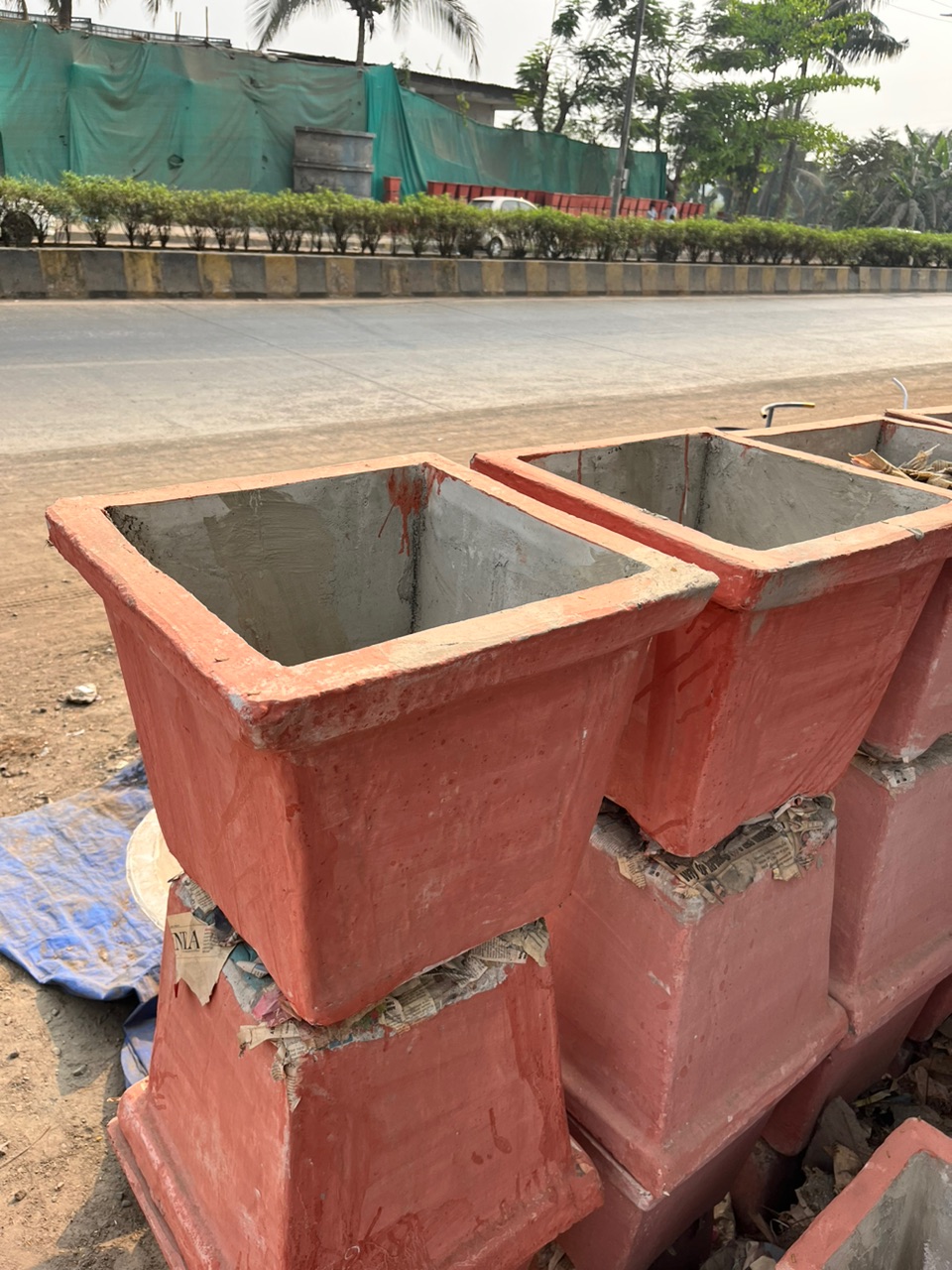 Square Cement Planter - Rental