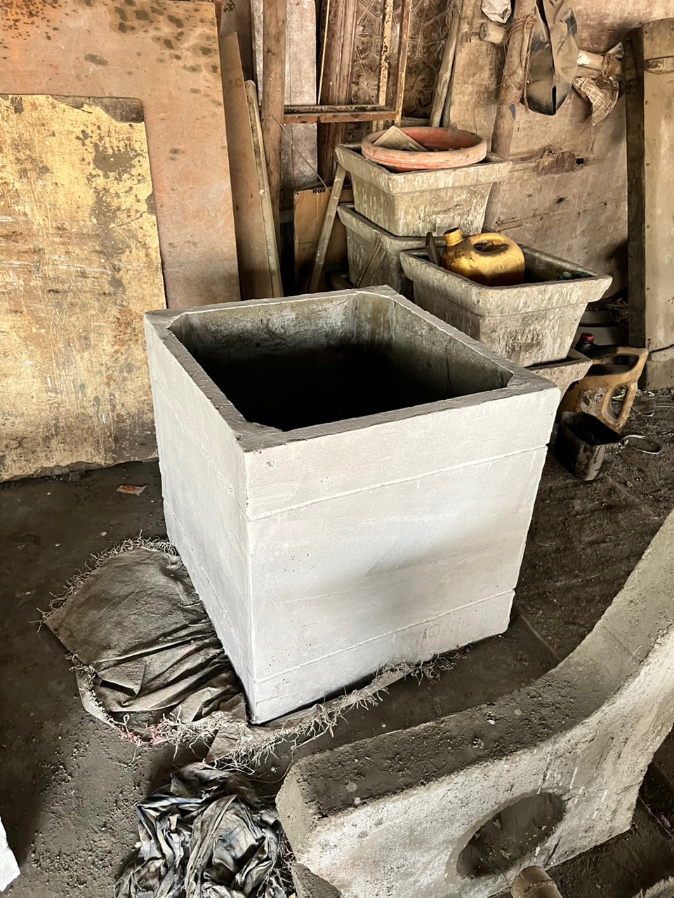 Concrete Square Planter Box - Rental