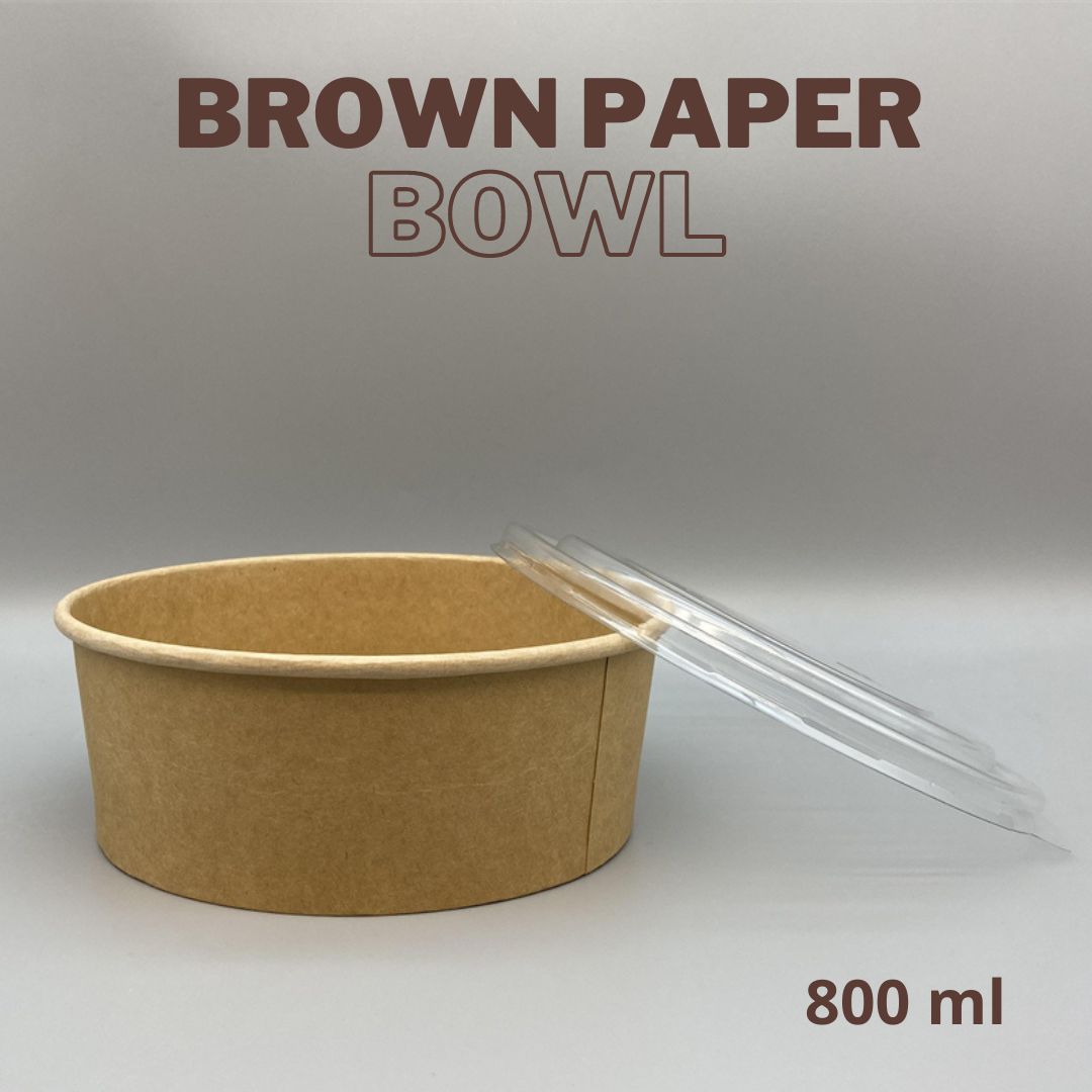 Brown Paper Bowl 800 ml