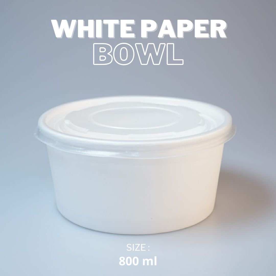 White Paper Bowl 800 ml