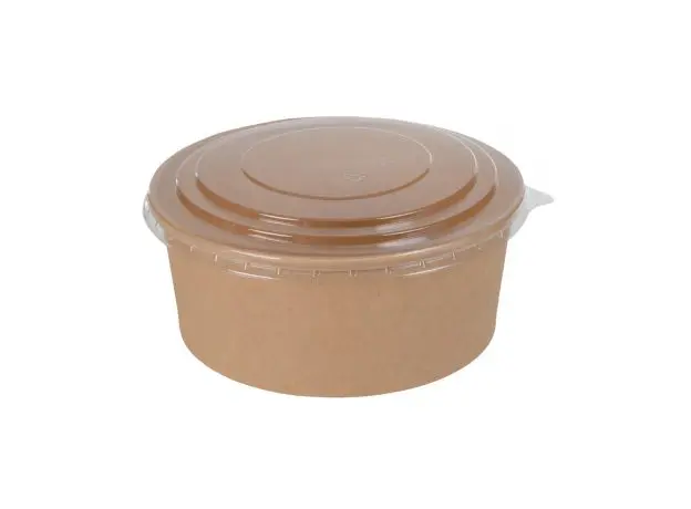 Brown Paper Kraft Salad Bowl 1.100 ml