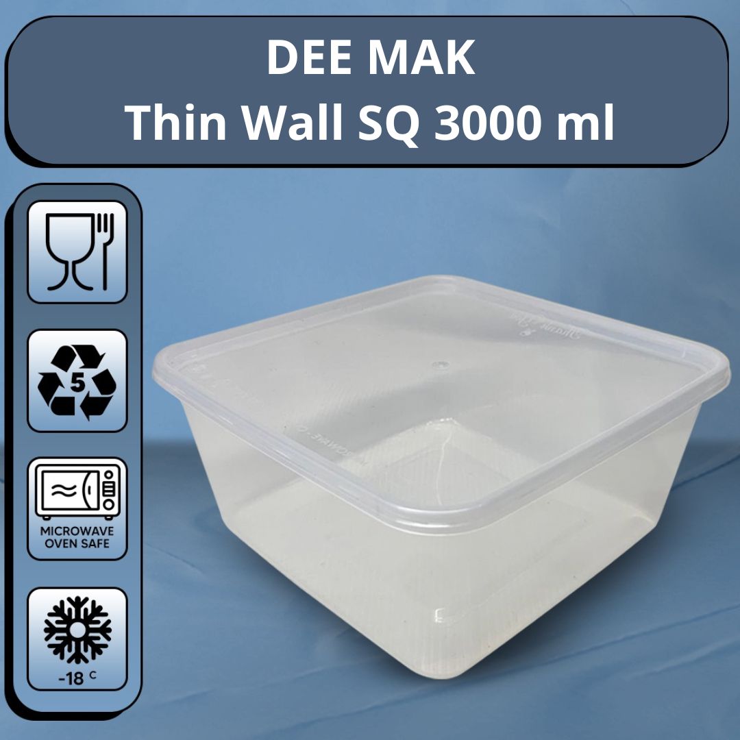 Dee Mak Thin Wall SQ 3000 ml @25pcs