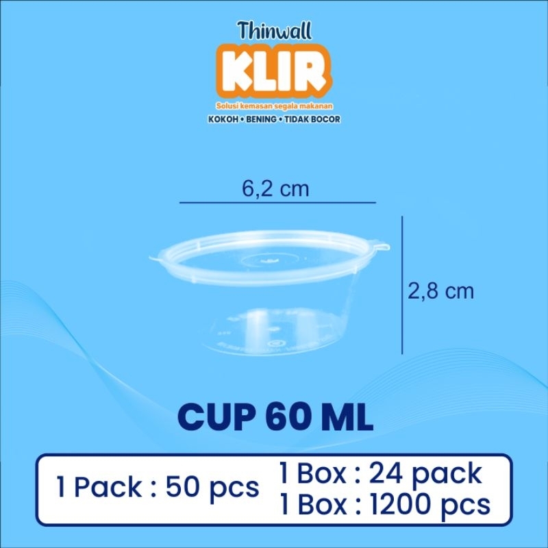 Klir Sauce Cup 60 ml @50pcs