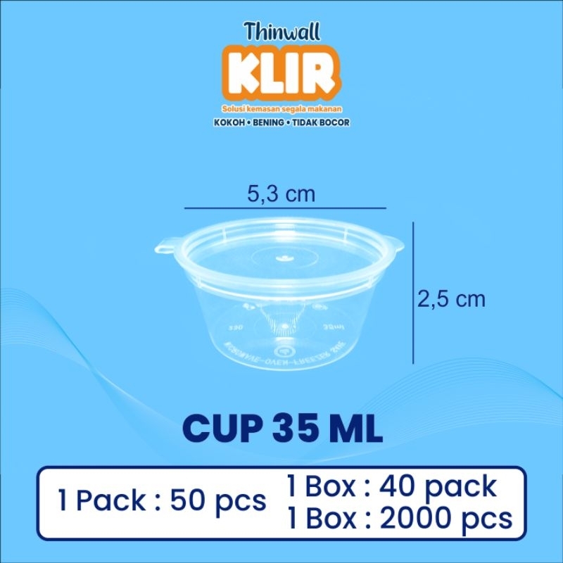 Klir Cup Sauce 35 ml @50 ml