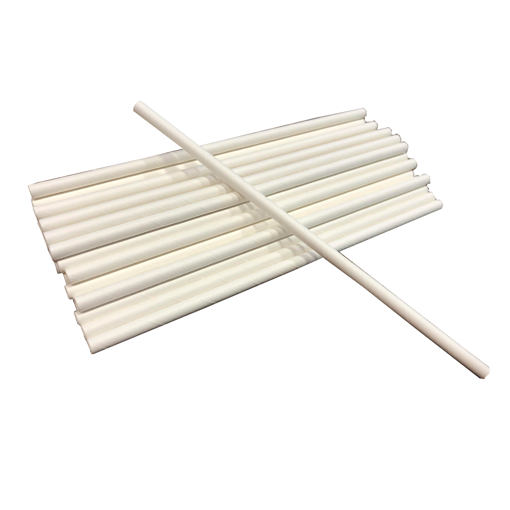 Paper Straw 6 x 200 mm White