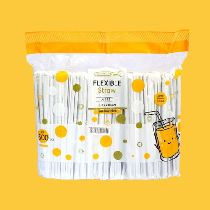 Golden Straw Flexible 6 x 200 mm