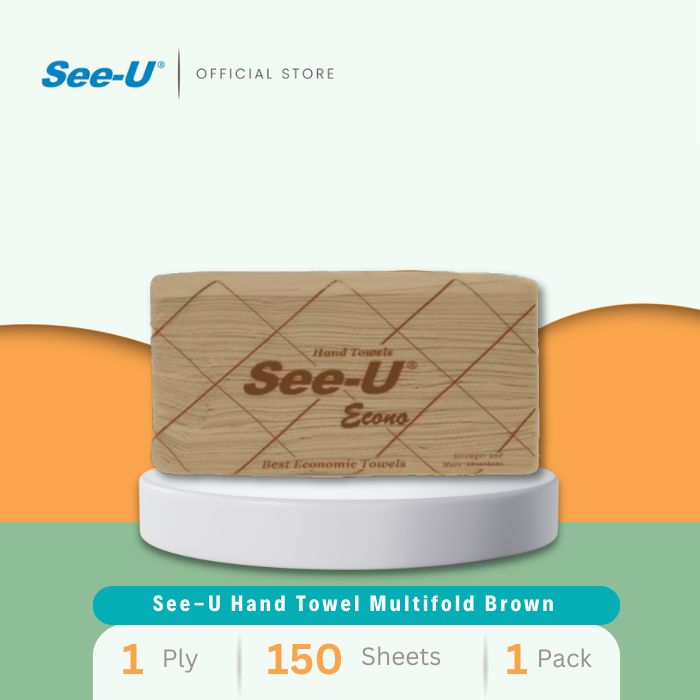 See-U Hand Towel Multifold Brown
