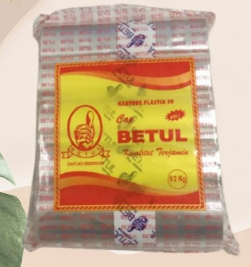 Kantong Plastik PP Cap Betul 1/2 Kg