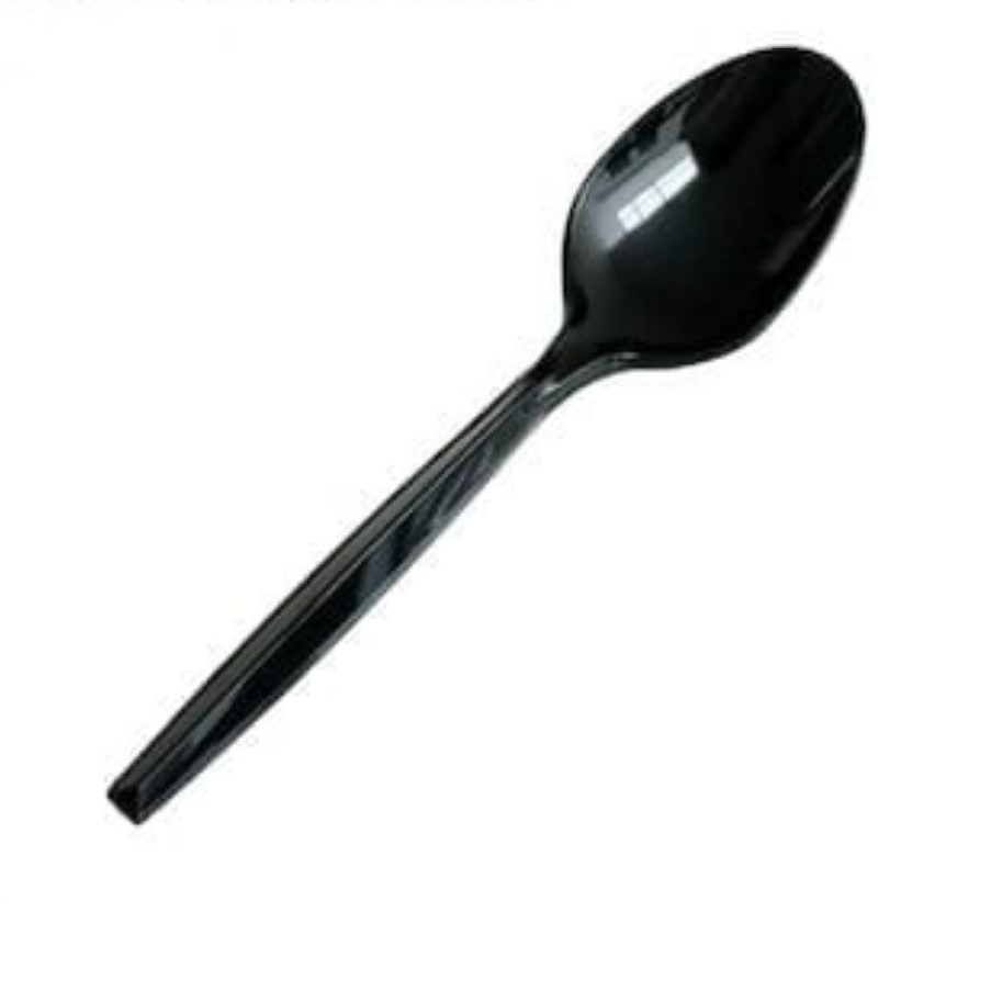 Sendok Makan Plastik Hitam