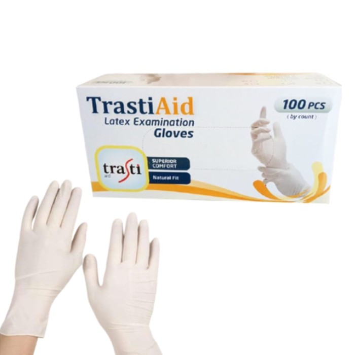 TrastiAid Sarung Tangan Latex - Powdered