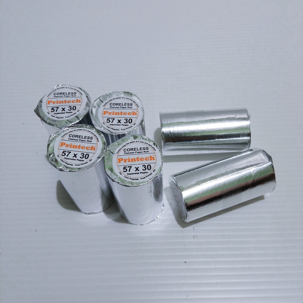 Printech Thermal Paper Roll Coreless 57x30 mm