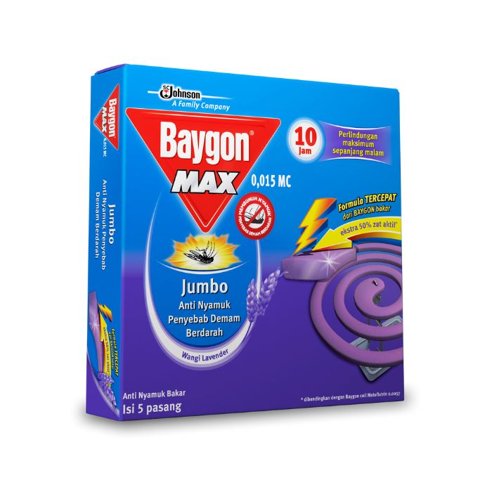 Baygon Bakar Max Jumbo Lavender isi 5 pasang