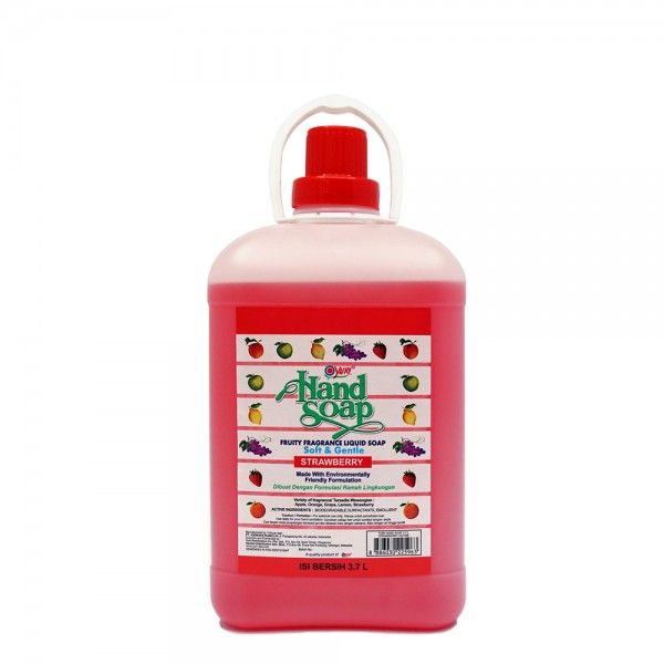 Yuri Hand Soap Sabun Pencuci Tangan Refill 3.7 Liter - Strawberry