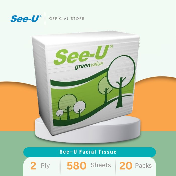 See-U Facial Tissue Green Value 580 Sheets