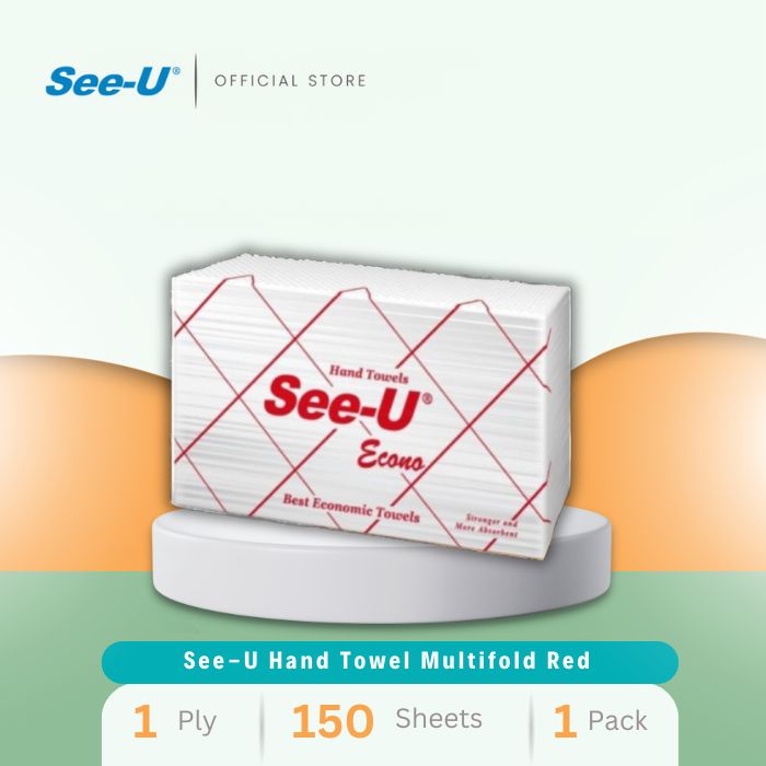 See-U Hand Towel Multifold Red