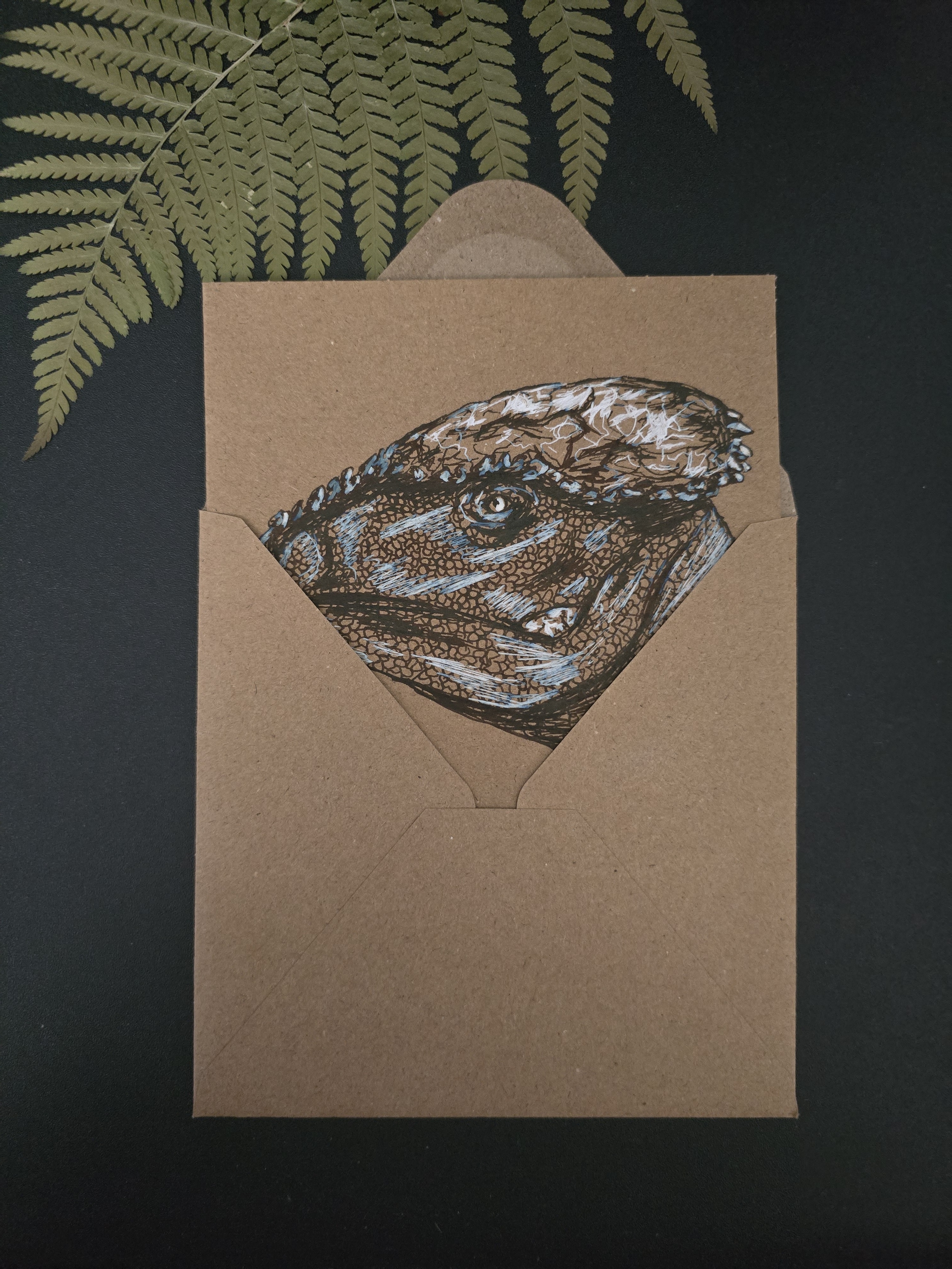 Wannanosaurus Postcard