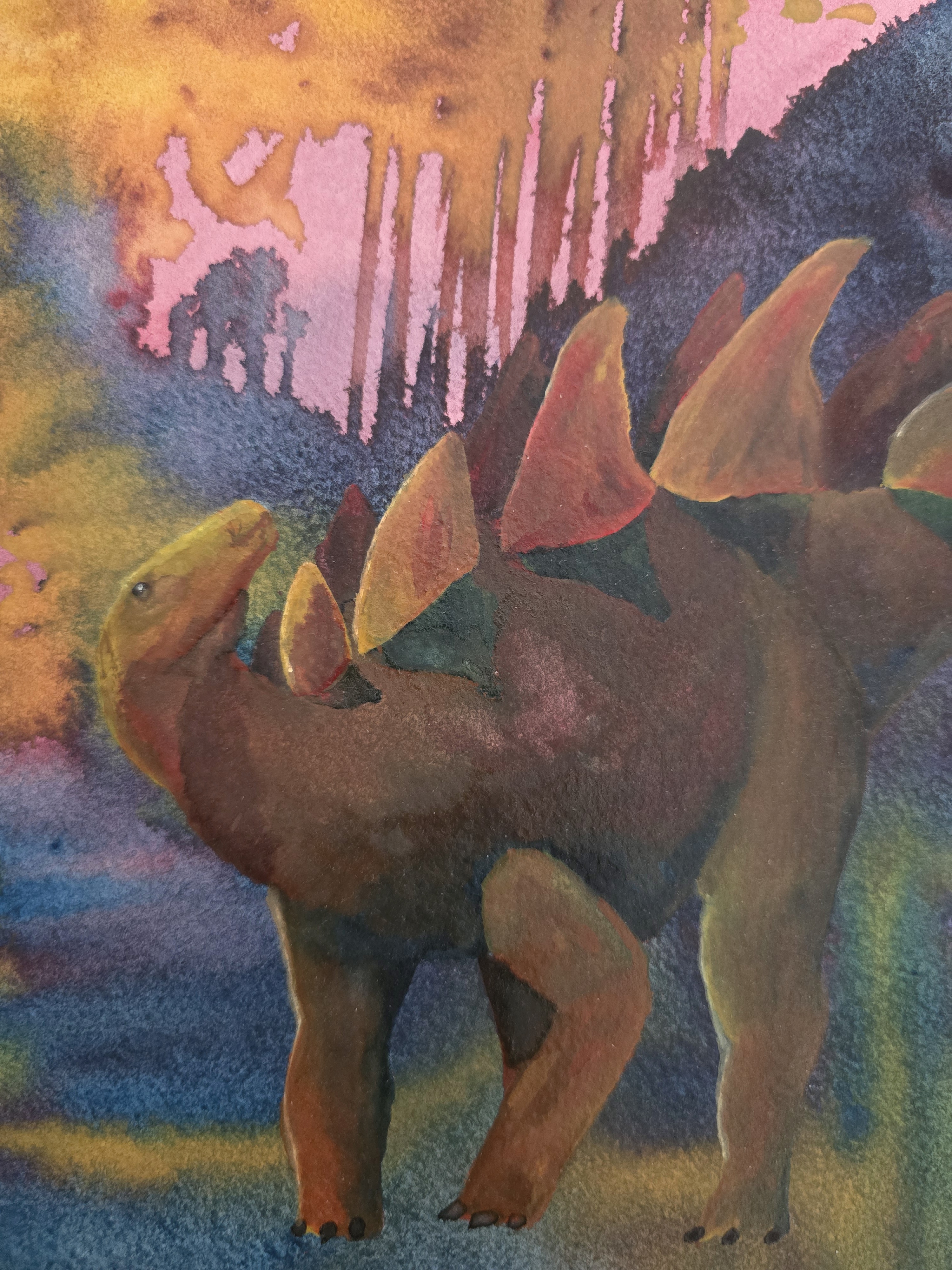Stegosaurus Watercolorpainting