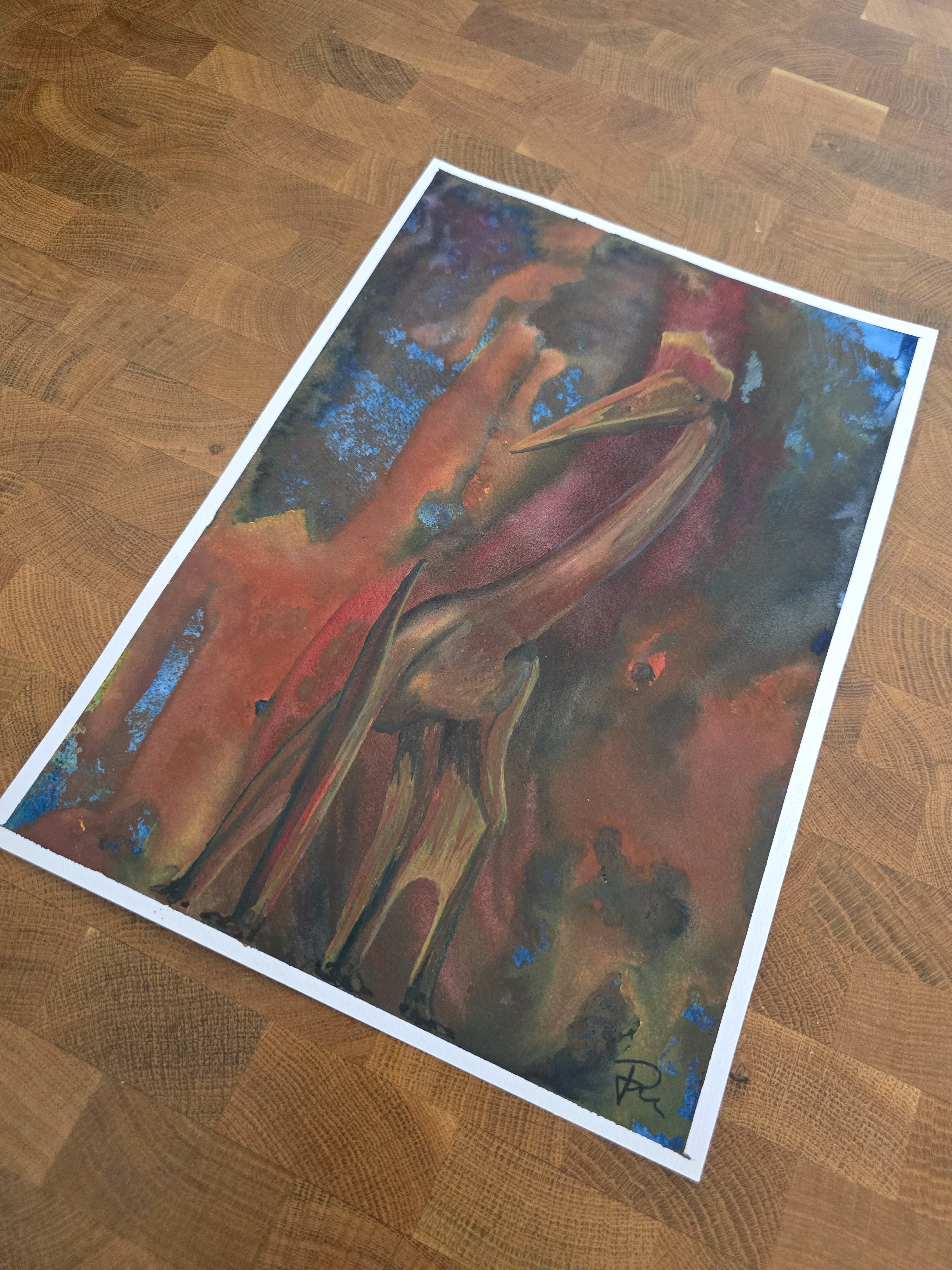 Quetzalcoatlus Watercolorpainting