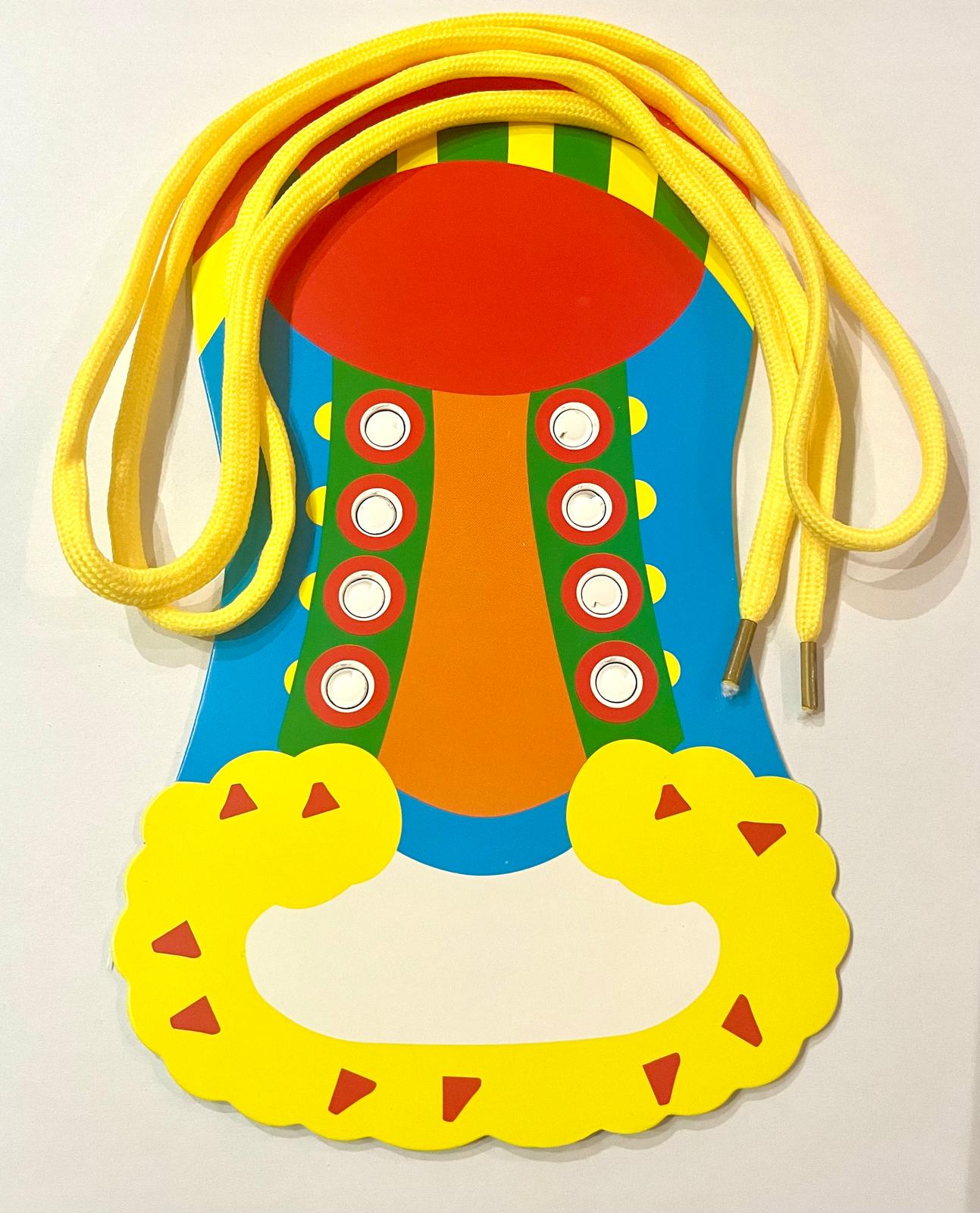 Zapato de payaso para aprender a atar