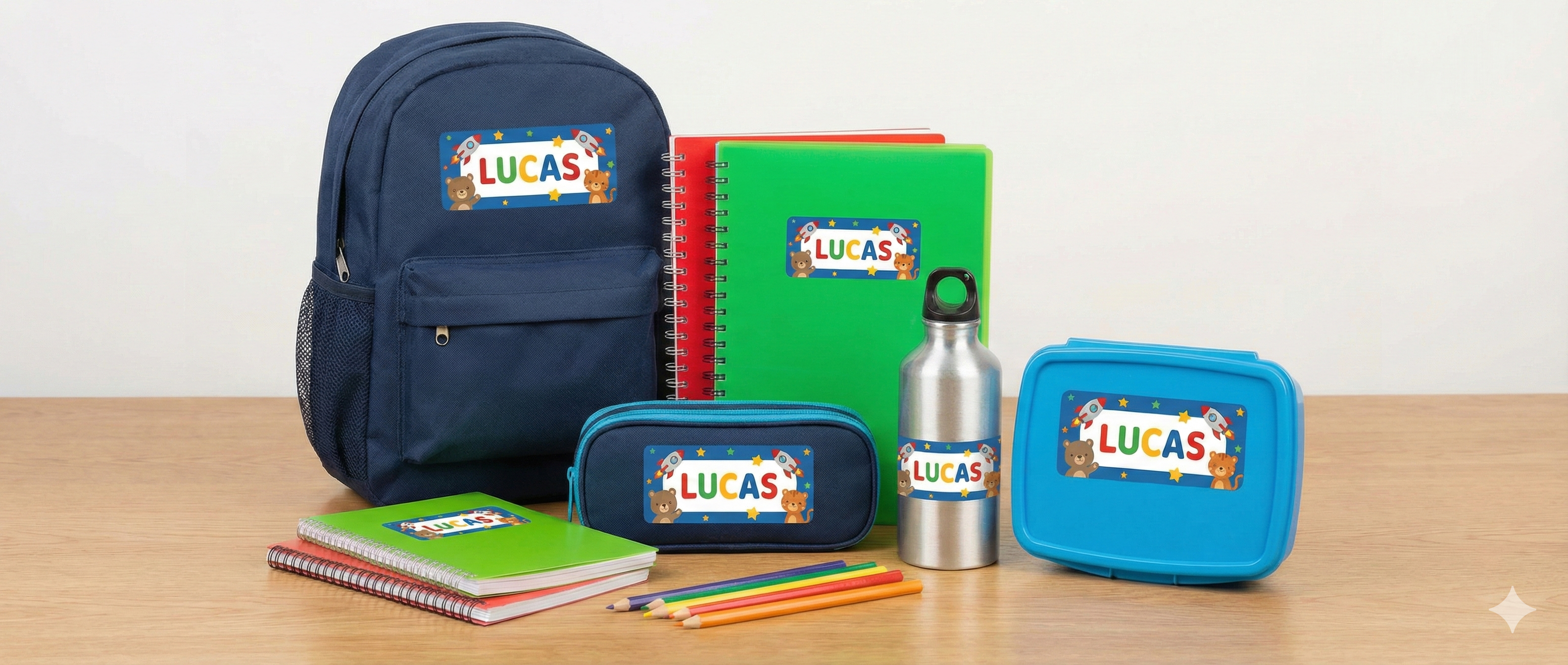 Etiqueta Escolar Personalizada 76 UN