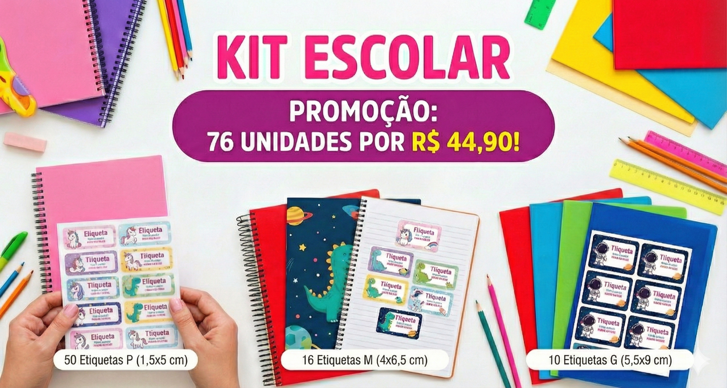 Etiqueta Escolar Personalizada 76 UN