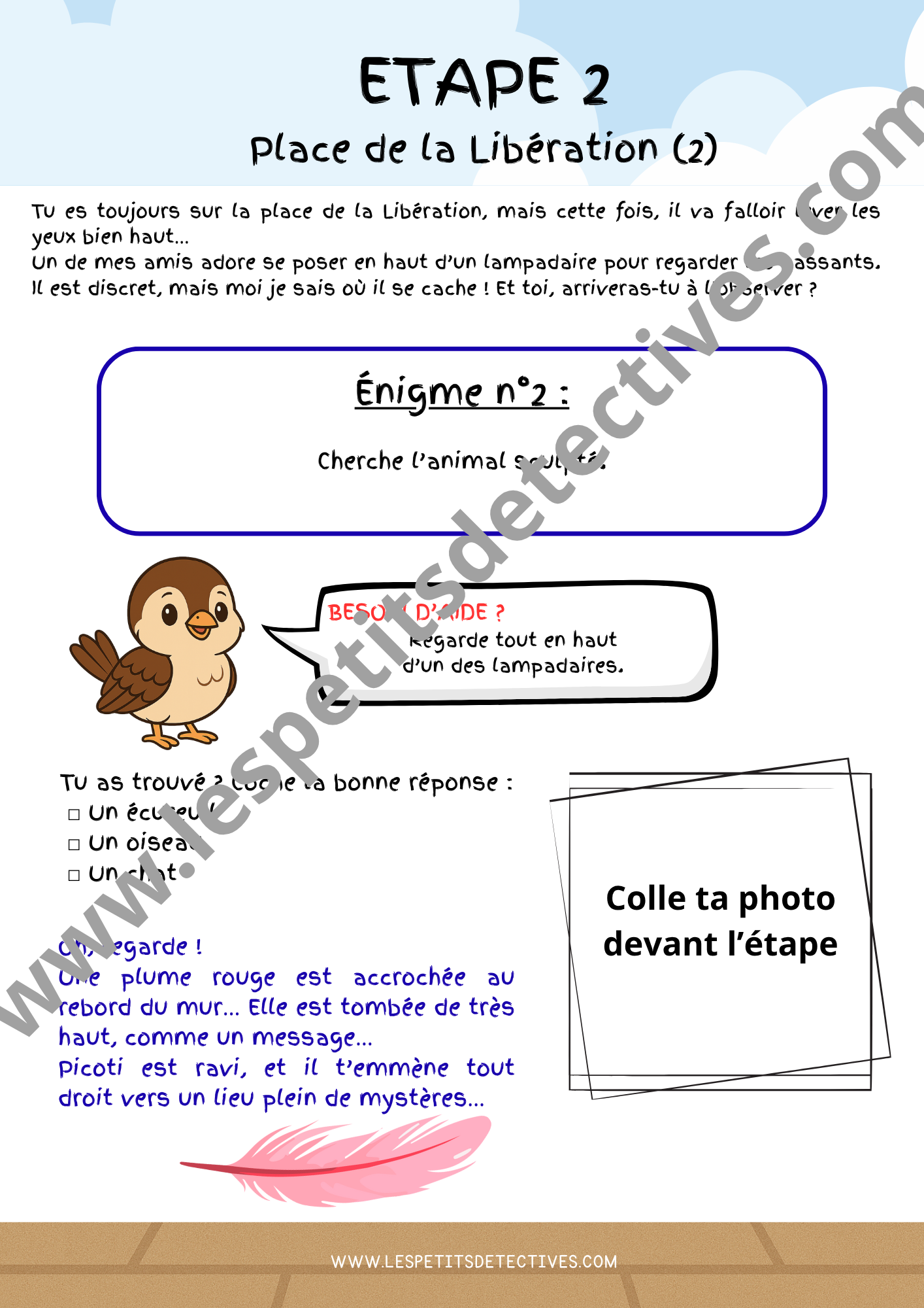 Chasse au trésor à Dijon pour enfants 3-7 ans – À la recherche des plumes perdues