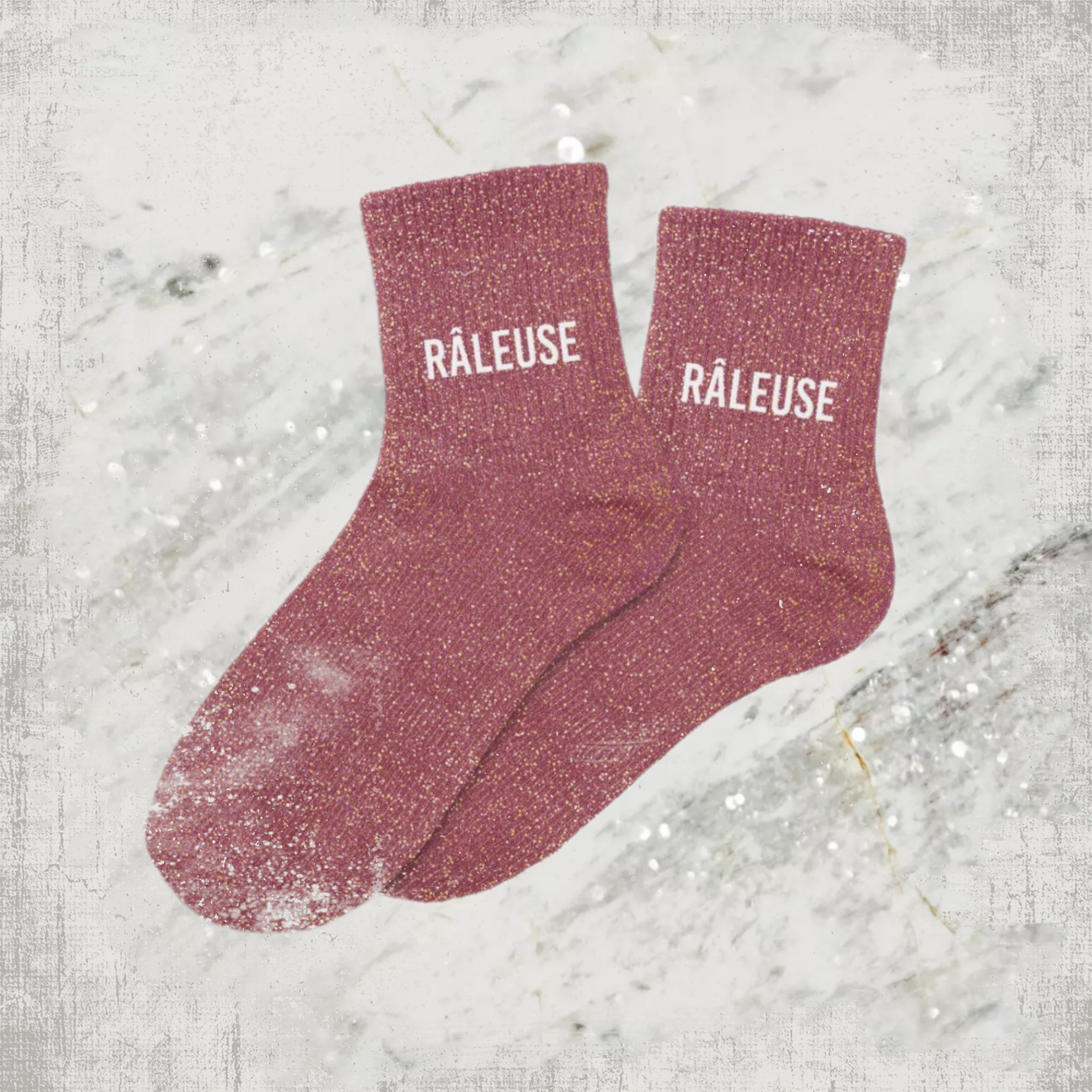 😤 Chaussettes à Paillettes "Râleuse"