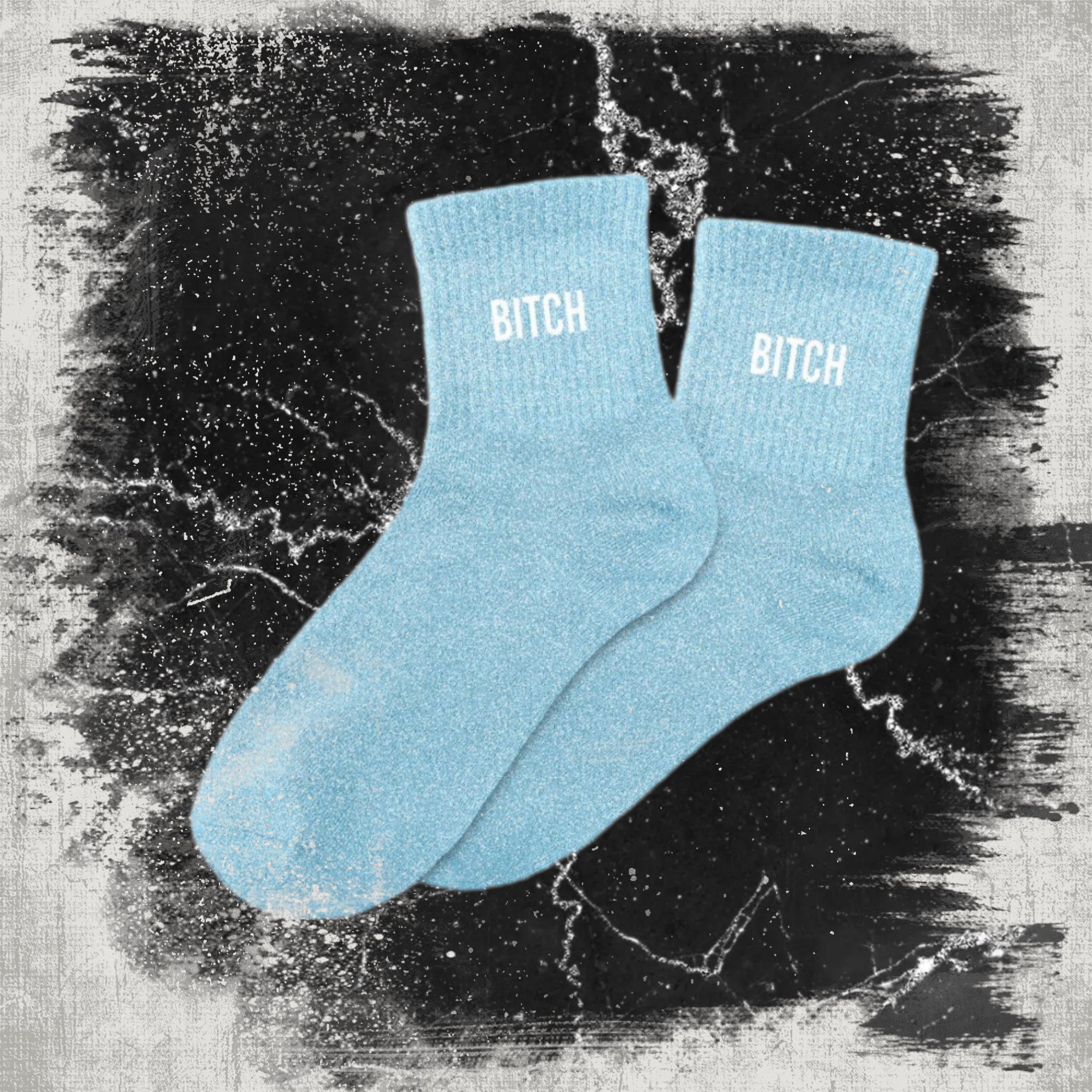 💅 Chaussettes à Paillettes "B*tch"