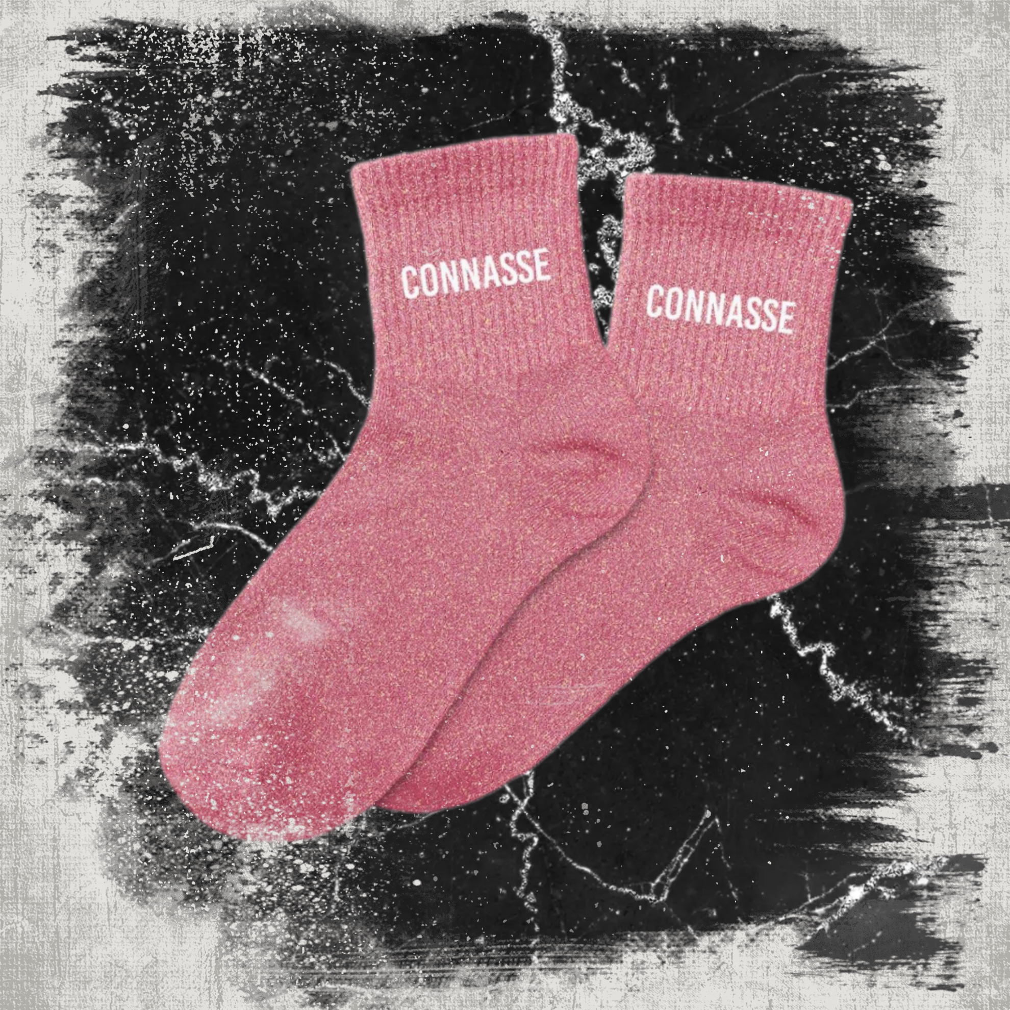 😈 Chaussettes à Paillettes "C*nnasse" 