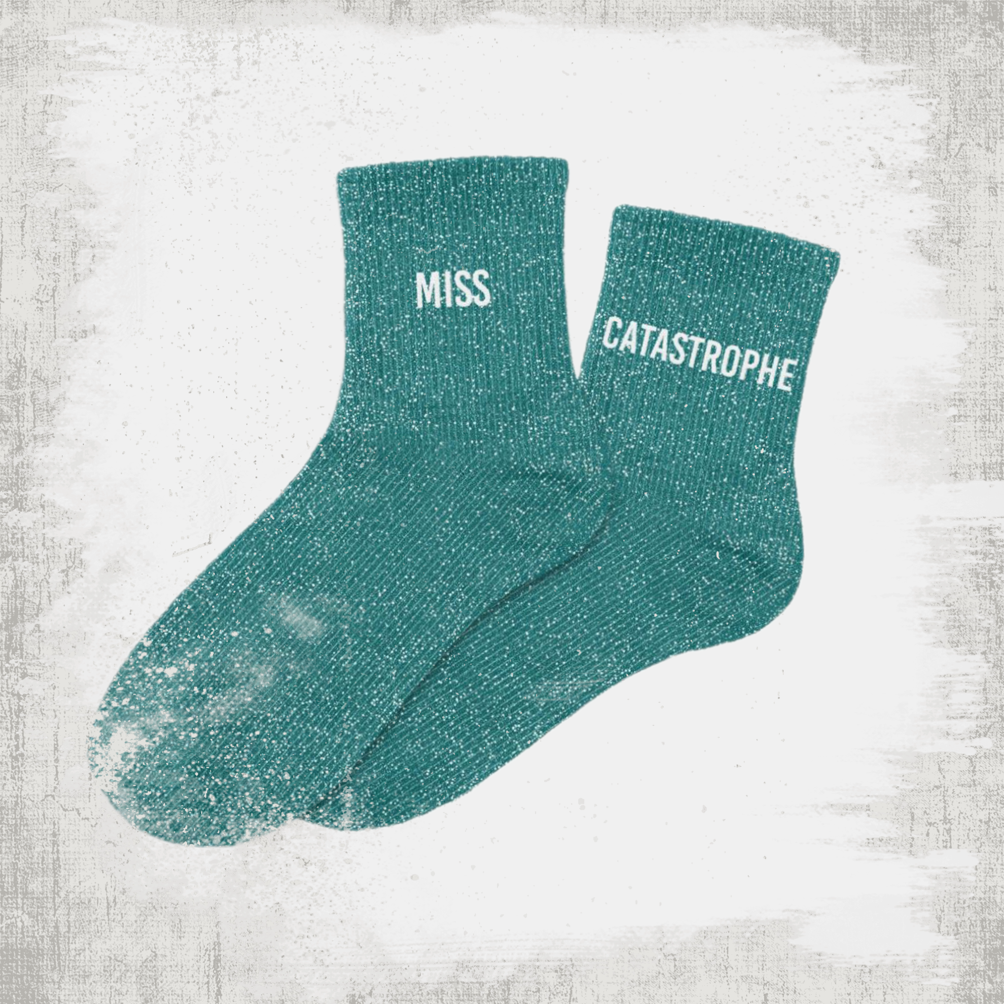 💥 Chaussettes à Paillettes "Miss Catastrophe"